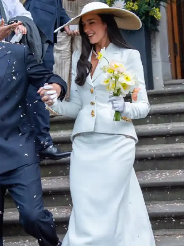 Dua Lipa Wedding White Bridal Blazer