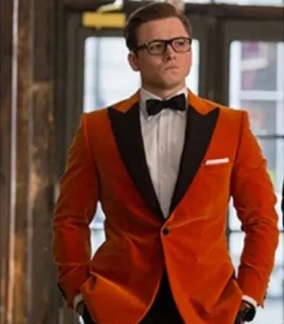 Eggsy Kingsman The Golden Circle Velvet Blazer