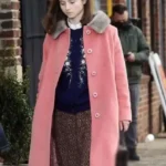 Eileen 2023 Thomasin McKenzie Pink Coat