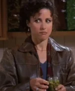 Elaine Benes Seinfeld Brown Leather Jacket