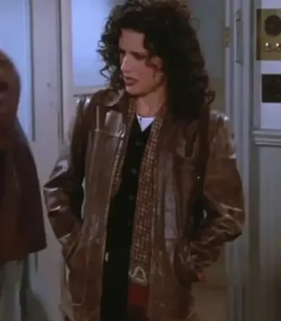 Elaine Benes Seinfeld Brown Leather Jacket