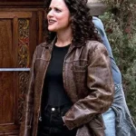 Elaine Benes Seinfeld Brown Leather Jacket
