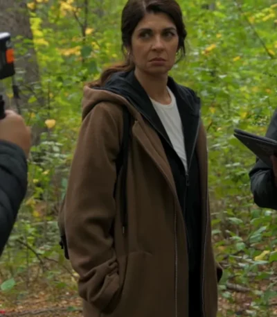 Ema Garay Caught S01 Brown Hooded Coat