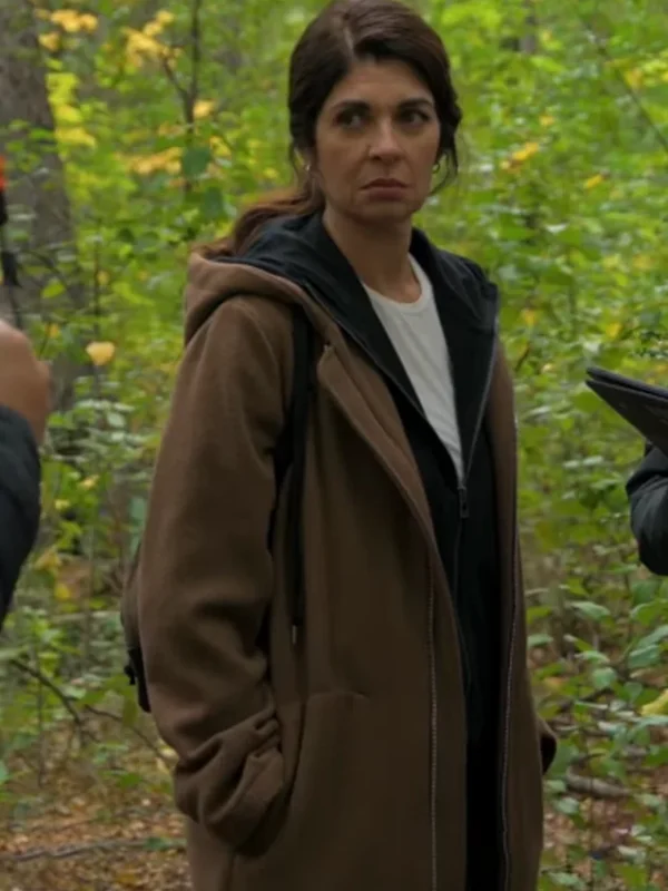 Ema Garay Caught S01 Brown Hooded Coat