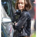 Emilia Clarke Secret Invasion Black Leather Jacket