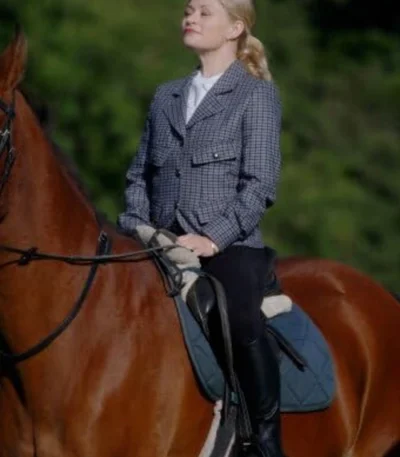 Emilie de Ravin The Reluctant Royal Checked Blazer