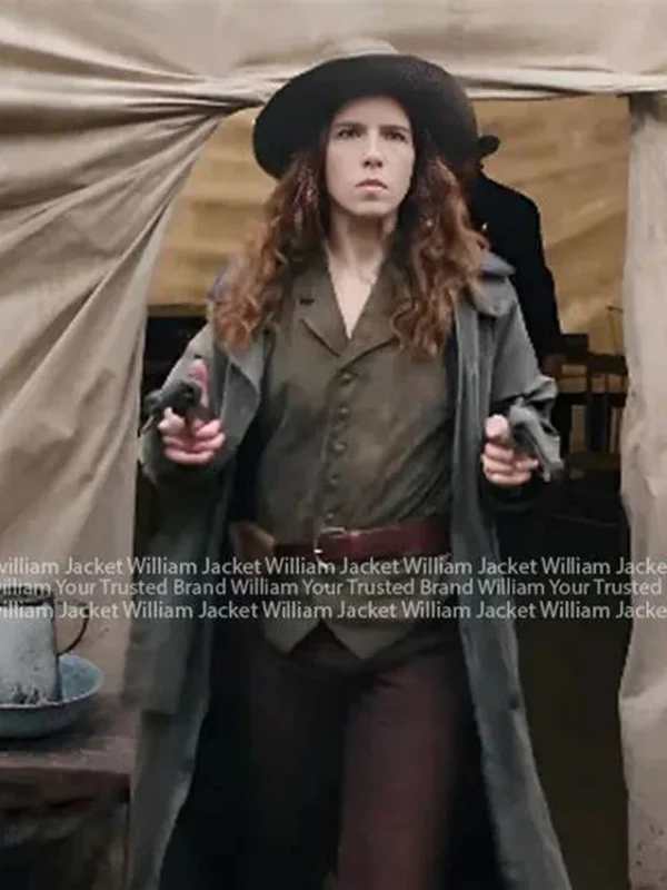 Emily Bett Rickards Calamity Jane 2024 Long Coat