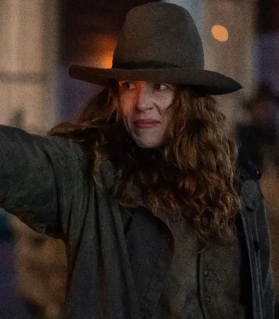 Emily Bett Rickards Calamity Jane 2024 Long Coat