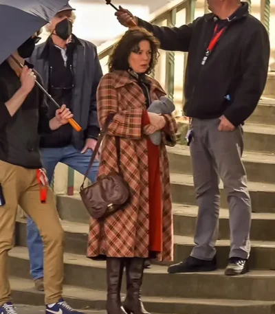 Empire Of Light Olivia Colman Plaid Trench Coat
