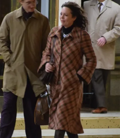 Empire Of Light Olivia Colman Plaid Trench Coat