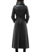 Erica Black Genuine Women’s Leather Long Coat