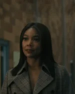 Truth To Be Told S03 Eva Checkered Grey Coat