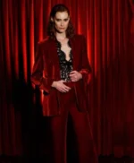 Evil Dead Rise 2023 Alyssa Sutherland Red Velvet Blazer