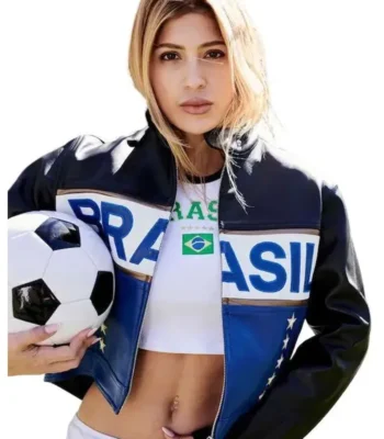 FIFA 2026 Gabrielle Figueiredo Brazil Leather Jacket