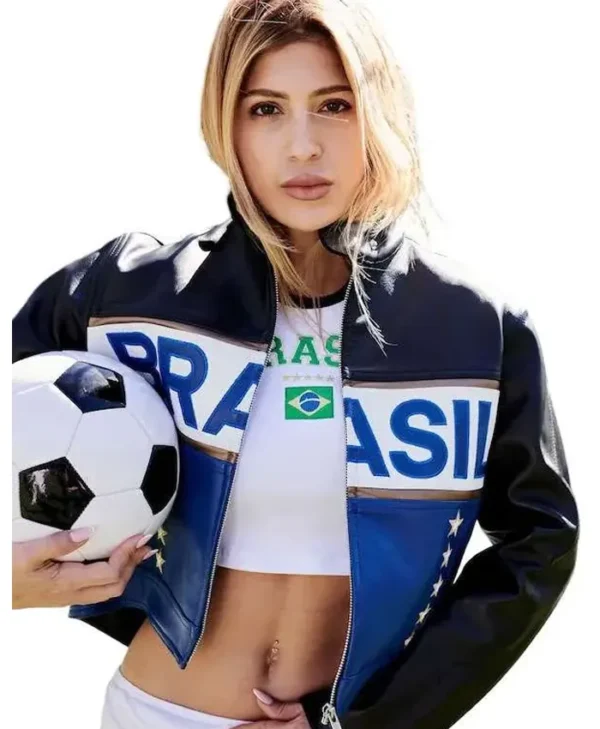 FIFA 2026 Gabrielle Figueiredo Brazil Leather Jacket