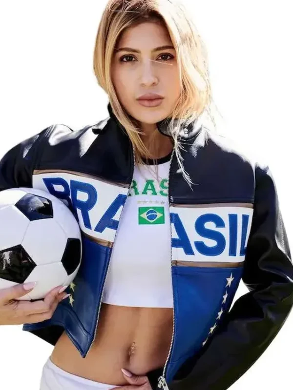 FIFA 2026 Gabrielle Figueiredo Brazil Leather Jacket