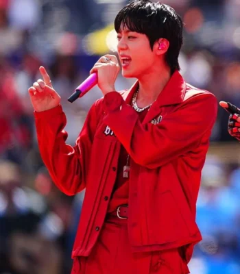 FIFA Halftime Show 2026 Jin Red Jacket