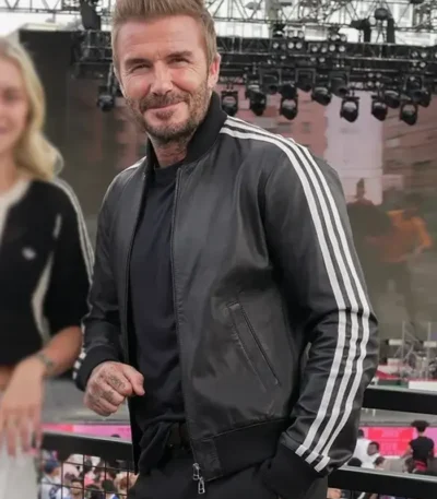 World Cup 2026 David Beckham Leather Track Jacket