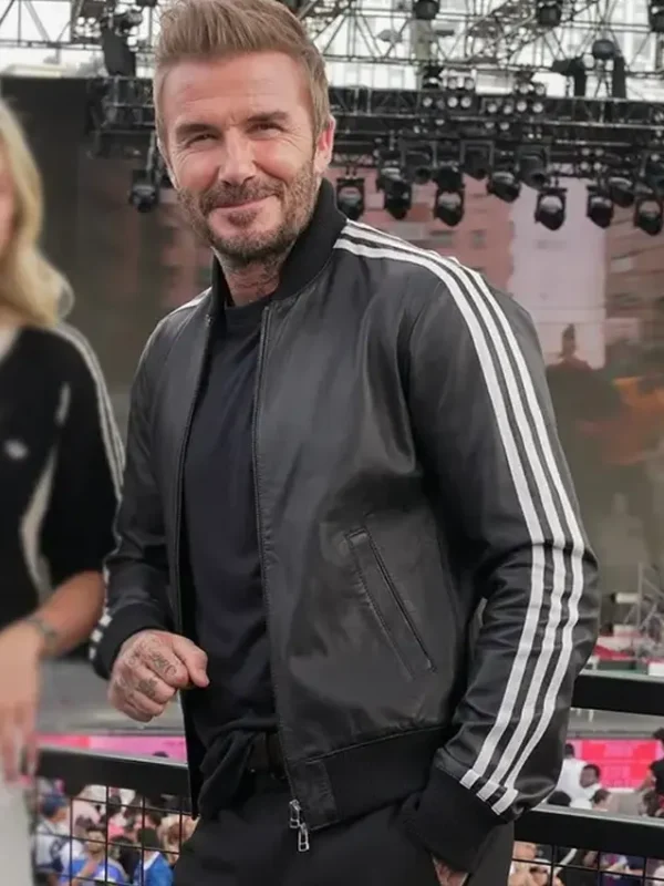 World Cup 2026 David Beckham Leather Track Jacket