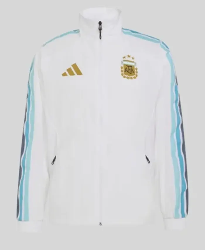 Messi Argentina Home Anthem White Jacket