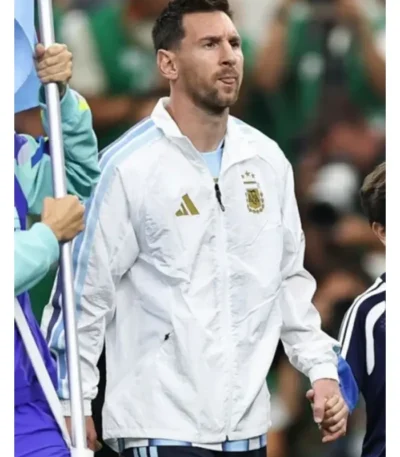 Messi Argentina Home Anthem White Jacket