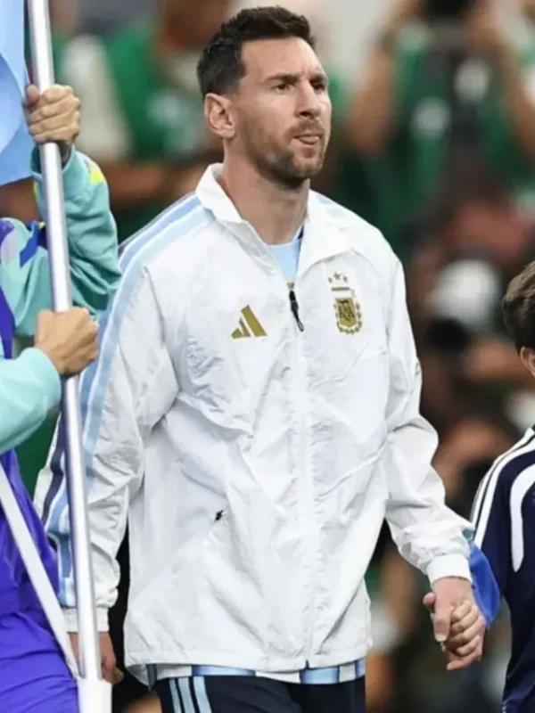 Messi Argentina Home Anthem White Jacket