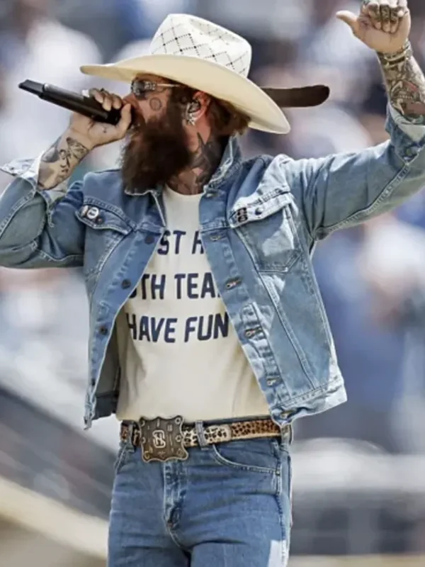 FIFA Halftime Show 2026 Post Malone Denim Jacket