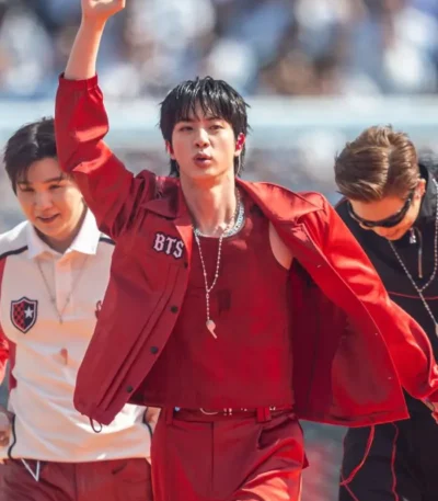 FIFA Halftime Show 2026 Jin Red Jacket
