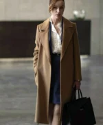 Fair Play 2023 Phoebe Dynevor Brown Coat