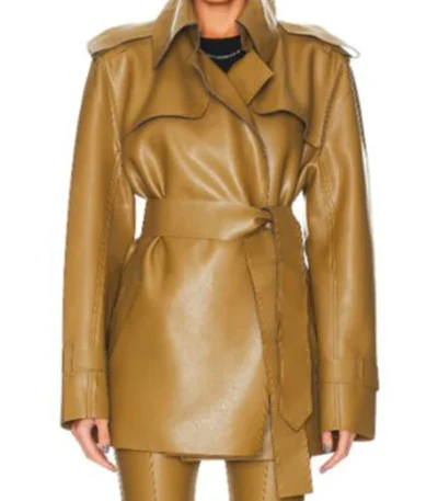 Faith Mitchell Will Trent S03 Brown Leather Coat