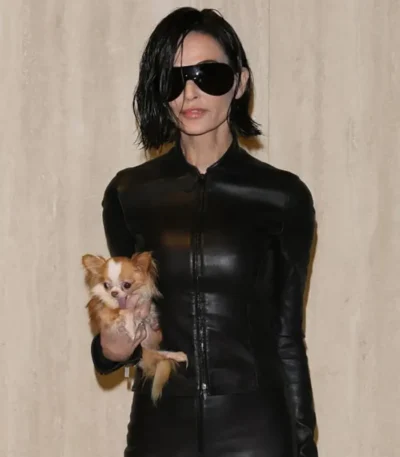 Fashion Week 2026 Demi Moore Leather Jacket
