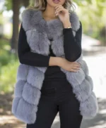 Grey Fur Vest