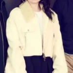 Flora And Son 2023 Eve Hewson White Wool Jacket