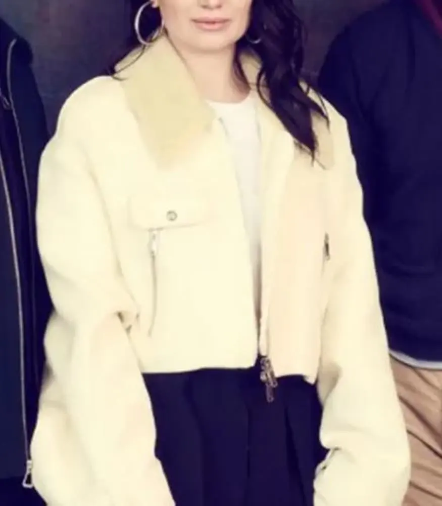 Flora And Son 2023 Eve Hewson White Wool Jacket Flora And Son 2023 Eve Hewson White Wool Jacket