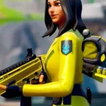 Fortnite Female Yellow Leather Jacket