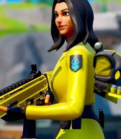 Fortnite Female Yellow Leather Jacket