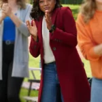 Fourth Down and Love 2023 Kalyn Miles Red Wool Coat
