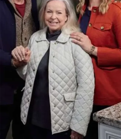 Fourth Down and Love Darlene Tait White Quilted Jacket
