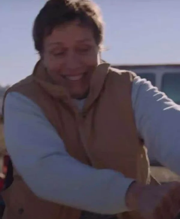 Frances McDormand Nomadland Tan Brown Vest