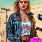 GTA 6 Female Protagonist Black Biker Jacket