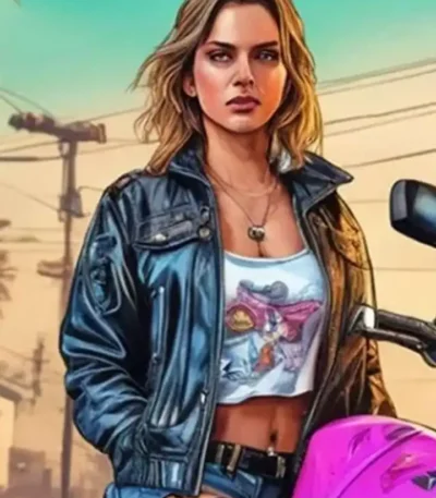 GTA 6 Female Protagonist Black Biker Jacket