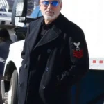 George Clooney Wolfs 2024 Black Wool PeaCoat
