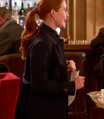 Hotel for the Holidays 2022 Madelaine Petsch Long Coat