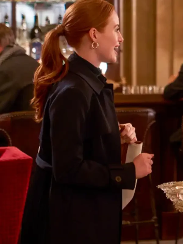 Hotel for the Holidays 2022 Madelaine Petsch Long Coat