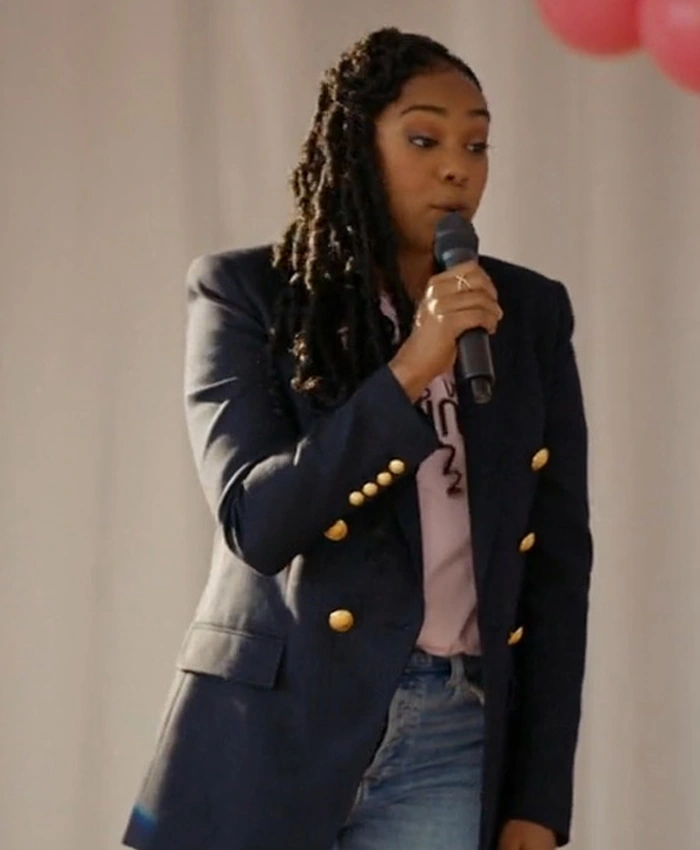 Giving Hope The Ni’cola Mitchell Story Tatyana Ali Blue Blazer Giving Hope The Ni’cola Mitchell Story Tatyana Ali Blue Blazer