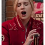 Going Dutch Captain Maggie Quinn Red Varsity Jacket