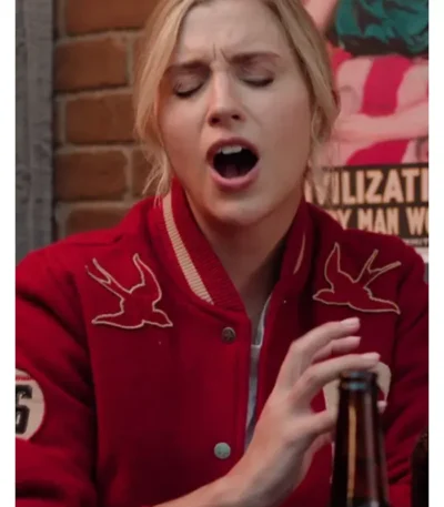 Going Dutch Captain Maggie Quinn Red Varsity Jacket