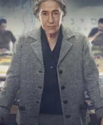 Golda 2023 Helen Mirren Grey Wool Coat