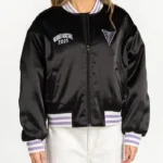 Golden State Valkyries Black Satin Bomber Jacket