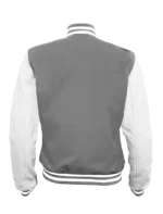 Grey and White Letterman Varsity Jacket